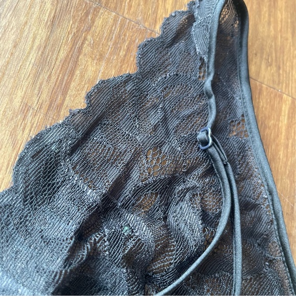 Victorias Secret Lace Lingerie Medium Nightgown Mesh Black Slip Y2K Babydoll - Picture 9 of 15